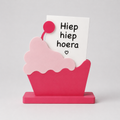 Klein Feestje - 3D-geprint taartje met kaartje van Bus vol geluk