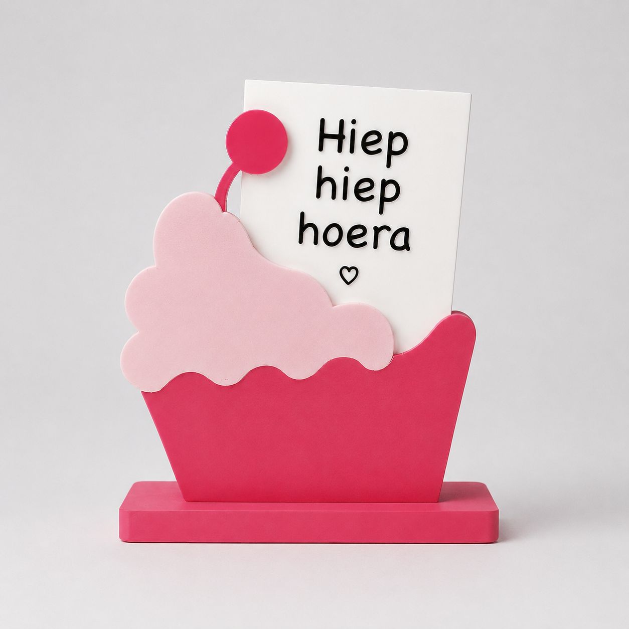 Klein Feestje - 3D-geprint taartje met kaartje van Bus vol geluk